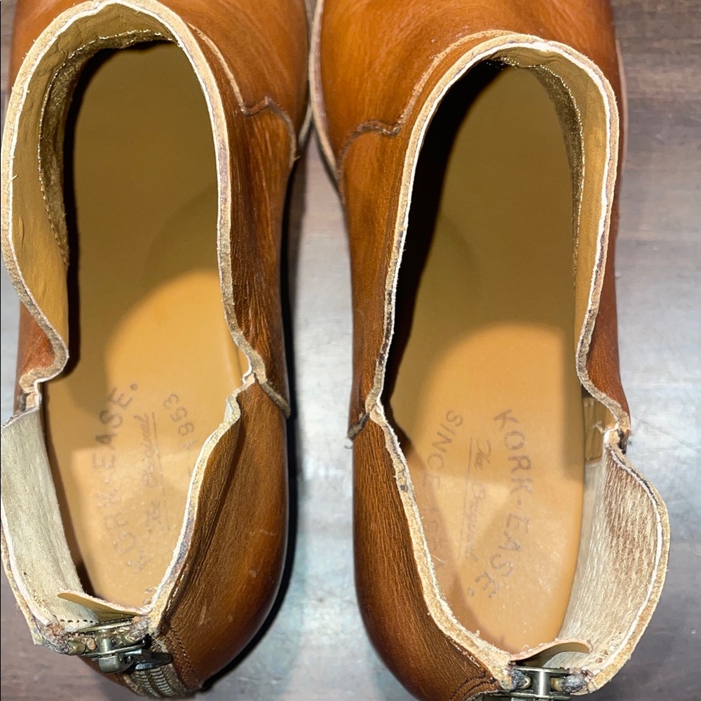 Kork-Ease Brown Leather Ankle Boots - Picture 4 of 10